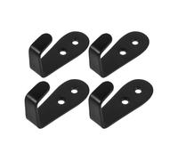 SOLUSTRE Heavy Duty Metal Ladder Hooks Universal Compatibility Smooth Finish for 4pcs Bunk Bed, 3mm Thickness, Black Storage Brackets Family Straight Ladder Adults