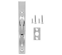 SOLUSTRE Heavy Duty Stainless Steel Flush Bolt Door Lock with Hidden Slide Mechanism, Silver Finish, Easy Removal, and Maintains Aesthetic Appeal, for French Doors and Sliding Gates