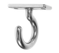 SOLUSTRE Heavy Duty Stainless Steel Wall Mount Hook with Predrilled Holes for Indoor Use, 10mm Question Mark Shape, Versatile for Hanging Hammocks and Towels on Boats Or Home Walls