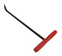SOLUSTRE Heavy Duty T-Shaped Iron Manhole Cover Lifter Hook with Protective Sleeve Versatile Drain Grate Puller Tool for Man Covers Doors and Frames Wear-Resistant Steel