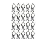 SOLUSTRE Hope Letter Ribbon Pendants Charms with Fine Workmanship Silver Alloy 20pcs and Unique Shape Design for Cellphone Decorative Accessories and Scrapbooking Projects