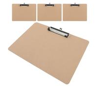 SOLUSTRE Horizontal Clipboards Wood-Based MDF and Iron Material 4pcs 12x9 Inch with Thickened Hardclip Design Scratch-Resistant Smooth Surface for Classroom Essentials and Collaborative