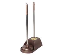 SOLUSTRE Household Long Handle Toilet Brush and Plunger Non Slip Handle Bathroom Cleaner Tool for Toilet Bowl Maintenance and Clog Removal with Sturdy Construction Random Color