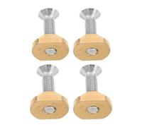 SOLUSTRE Hydrofoil Mounting T-nuts with Universal Compatibility with Screws M6 4pcs Brass Fasteners Protecting Hydrofoil Tracks for Wing Foil Board and Sup for Water Sports