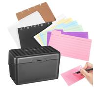 SOLUSTRE Index Note Papers Multi-Functional Organizer Rectangular Pre-Punched Dividers Metal Binder Rings Efficient Categorization Assorted Color Storage Case for Home Office Use