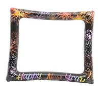 SOLUSTRE Inflatable Year Photo Frame Prop Reusable Selfie Booth Accessory for Party Decorations Photography Frame Enhancing Festive Outfits and Memorable Celebration Photos