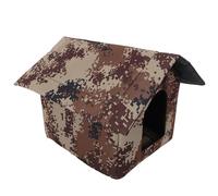 SOLUSTRE Insulated Weatherproof Use and Small House Cats Cat for Kittens Outdoor Cloth Shelter Providing Warmth and, for Winter Present for Friends with Pets