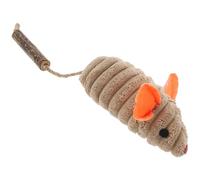 SOLUSTRE Interactive Catnip Mouse Realistic Mouse Shape for Indoor Cats and Kittens, Plush Material Infused with Catnip, Sturdy Rope Construction Withstands Pulling for Engaging Play