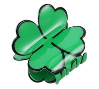 SOLUSTRE Irish Stylish Hair Clips Lucky Shamrock Design for Women St Patrick's Day Holiday Hair Accessory Decorative Claw Clip for Party Wear