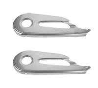 SOLUSTRE Iron Bike Chain Guard Cover Silver 2pcs Semi-enclosed Stable Design Protects Bicycle Chain and Prevents Clothing Snagging Cycling Protector for Mountain and Road Use