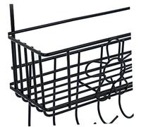 SOLUSTRE Iron Refrigerator Storage Rack Black Multifunctional Rust Resistant Side Hanging Shelf for Kitchen Fridge Organiser, for Seasoning and Small Item Storage