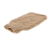 SOLUSTRE Jute Exfoliating Glove Mitt for Bath and Shower with Massaging Function, Thumb Glove Design in Khaki, Suitable for Men and Women to Remove Dead Skin and Enhance Skin Softness