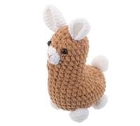 SOLUSTRE Knitted Alpaca Hanging Ornament: Adorable DIY Crochet Keychain Pendant for Bags - Alpaca Charm for Handmade Artistic Present