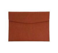 SOLUSTRE Large Capacity A4 Document Bag Snap Button File Bag Pu Leather Stylish Simple Design Thin Comfortable to Carry Elegant Office Briefcase for College Students and Business People