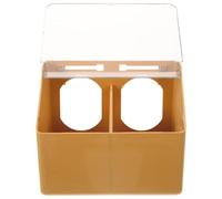 SOLUSTRE Large Capacity Bird Cage Feeder Parrot Vegetable Feeder Plastic Hanging Food Storage Container Easy to Install Coffee Colour for Hanging on The of The Cage