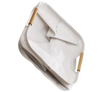 SOLUSTRE Large Capacity Folding Laundry Hamper with Oxford Fabric and Iron Wire Frame, Easy to Clean Dirty Clothes Storage Basket for Home, Practical and Stylish Beige Laundry Basket