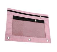 SOLUSTRE Large Capacity Mesh Zipper Pencil Pouch for Ring Binder Dual Pocket Design for School Office Business Organization Suitable for Stationery Storage Document Management