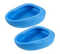 SOLUSTRE Leakproof Plastic Bed Pan with Antileak Curved Edges and Smooth Surface 2pcs Contoured Design for Comfortable Use for Elderly Bedridden Patients in Family Caregiving and Hospital