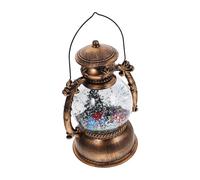 SOLUSTRE LED Christmas Snow Globe Music Box Lantern with Built in Holiday Tunes Festive Indoor Decoration for Home USB and Battery Powered Xmas Tree Lantern Unique Illuminated Winter