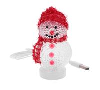SOLUSTRE Led Snowman Light Up Decoration Color Changing Lamp Night Light USB Table Centerpiece Mini Led Glowing Lights for Christmas Living Room Bedroom Decor Kids Red