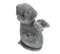 SOLUSTRE Lifelike Dog Figurine Pet Memorial Grave Marker Resin Tribute Statue for Garden Outdoor Home Sturdy Weather Resistant Animal Monument Keepsake for