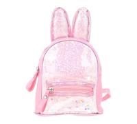 SOLUSTRE Lightweight Backpack with Adjustable Shoulder Straps, Pink Bunny Ear School Bag, Birthday Gift and Storage Pouch for School or Walking
