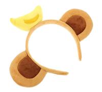 SOLUSTRE Lightweight Brown Fabric Monkey Ear Headband with Banana Decoration, Practical and Cute Hair Accessory for Women, for Masquerade and Party