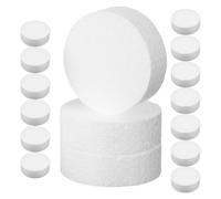 SOLUSTRE Lightweight Round Foam Blocks for Crafts White Foam Circles 16pcs Can Be Glued for Family Activities and Sculpture Modelling