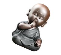SOLUSTRE Little Monk Creative with No Burr Purple Clay Tea Pet Figurine and Skin-Friendly Texture, Classic Sculpture Ornament for Tea Board and Living Space Decoration