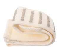 SOLUSTRE Long Flax Bathing Scrubber for Shower with Double-sided Toweling Fabric, Skin-friendly Exfoliating Washcloth for Back Washing, Prevents Oil Clogs, Bath Supply for Personal Care