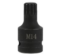 SOLUSTRE M14 Brake Caliper Triple Spline Bit Socket Made of Wear-Proof Steel Increased Strength for Luxury SUV Brake Pad Screw Removal Tool Compatible with Q7 and Premium SUV Models