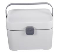 SOLUSTRE Medicine Storage Box for Medicines and Household Necessities Practical PP Large Capacity Multilayer with Easy-Carrying Handle First Aid Organiser for Outdoor and Travel