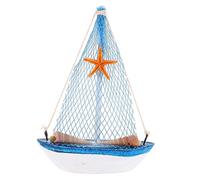 SOLUSTRE Mediterranean Style Wooden Sailboat Model Small Nautical Boat Decoration for Desktop Office Home Compact Lightweight Sailing Ship Ornament for Party and Household Atmosphere