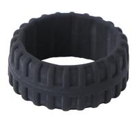 SOLUSTRE Men's Silicone Tire Pattern Ring Waterproof and Heat Resistant Black Band for Firemen and Nursing Professionals, Breathable Outdoor Sports Wedding Band
