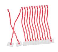 SOLUSTRE Mesh Fruit Bags and Vegetable Netting Bags 40cm Thickened Red Mesh with White Label for Fresh Produce Storage for Home and Travel 100 Pieces