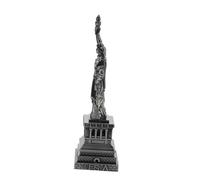 SOLUSTRE Metal Craft Statue of Liberty Figurine Grey Desktop Decoration Compact Souvenir for Garden and