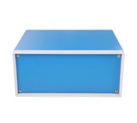 SOLUSTRE Metal Electronic Junction Box Clean and Elegant Design with Seamless Integration and Optimal Performance, Blue Project Enclosure for Electronics Projects for DIY Electrical