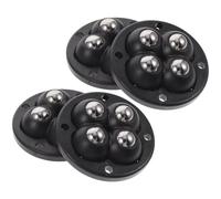 SOLUSTRE Mini Casters 4pcs Self Adhesive Scratch-Resistant Wheels for Storage Cases and Trash Cans with Smooth Rolling for Furniture Mobility