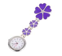 SOLUSTRE Mini Pocket Watch Zinc Alloy Five Heart Shape Purple