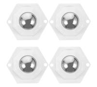 SOLUSTRE Mini Self Adhesive Swivel Caster Wheels for Easy Movement 4 Pcs Steel and Abs Material with Universal Swivel Pulley, Sturdy Small Wheels for Storage Box and Trash Can