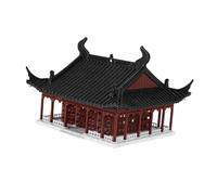 SOLUSTRE Miniature Chinese Architecture Aquarium Decor Authentic Zen Garden Sculpture Compact Traditional House Model for Fish Tank and Fairy Garden Cultural Elegance Micro Landscape