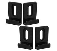 SOLUSTRE Mirror Holder Clips Secure and Stable Grip Heavy Duty Stainless Steel 4pcs for Wall Mounting with Black Sponge Pads , Suitable for Interior Decor and Frameless Mirrors