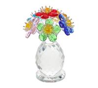 SOLUSTRE Mother's Day Ornaments Angel Ornaments Figurines Delicate Crystal Sunflower Statue Desktop Flower Adornment