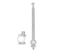 SOLUSTRE Motorcycle Flagpole Bracket Flag Mount Stainless Steel Telescopic Design Extendable Easy Installation Sturdy Setup Silver Street Bikes Rides