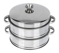 SOLUSTRE Multi Function Stainless Steel Steamer Basket with Lid Kitchen Food Steamer for Home Cooking Easy to Clean Safe for Dim Sum Vegetables and Dumplings