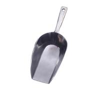 SOLUSTRE Multi-Functional Aluminum Alloy Ice Shovel and Flour Scoop, Easy to Clean Practical Kitchen Tool for Food Section and Milk Tea Shop, Silver Colour, Large Size