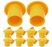 SOLUSTRE Mushroom Construction Rebar Caps 50pcs PP Yellow Protective Covers for Worker Safety Applications