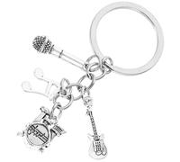 SOLUSTRE Musical Note Pendant Keychain Drum Set Keychain Delicate Design Alloy Easy to Carry Unique Appearance for Colleagues and Relatives Decorating Bag and Car Keys