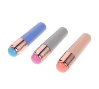 SOLUSTRE Nail Art Brush 3 Pcs Silicone Powder Applicator with Cap Multi-functional Stamping Tool for Manicure
