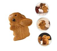 SOLUSTRE Natural Sandalwood Wooden Bunny Pendant Compact DIY Keychain Charm with Delicate for Bag Accessories and Handmade Crafts Gift